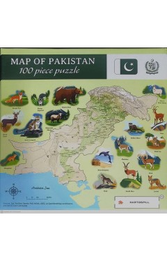 Kartospill Map of pakistan 100 piece puzzle
